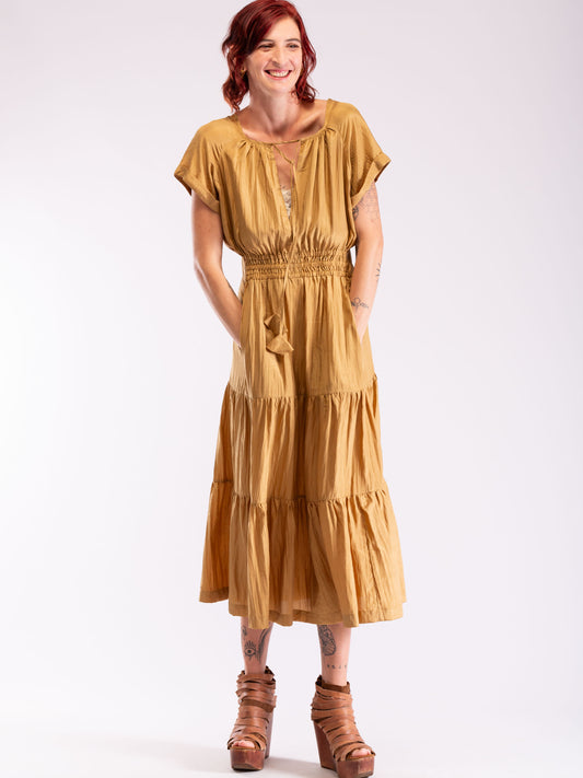 Amber pure silk dress