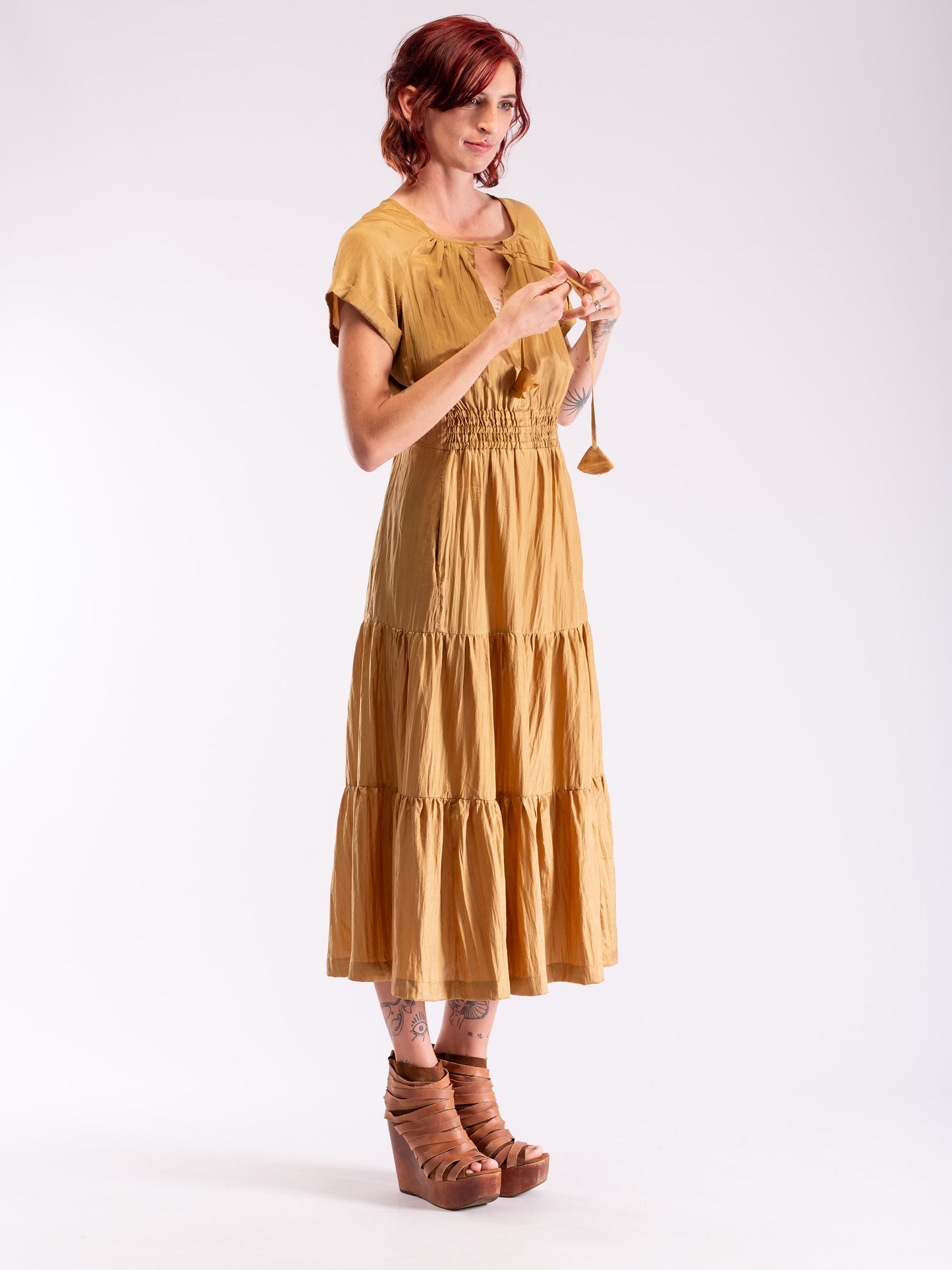 Amber pure silk dress