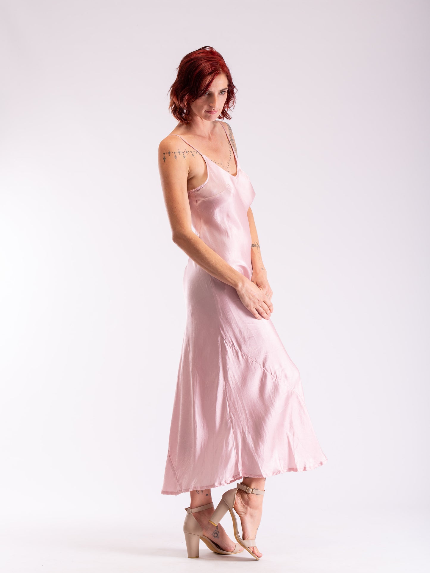 Marilyn Silk Satin Slip Long Shell