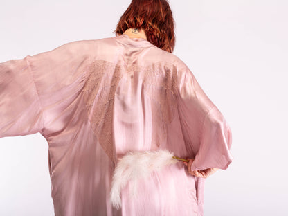 Angel Wings long kimono shell pink