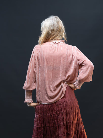 Daisy Silk Velvet Romantic Shirt