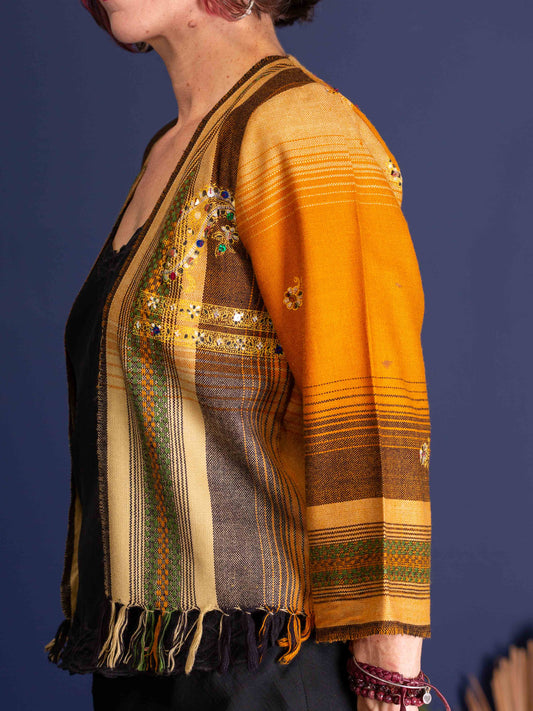 Wool Suzani Jacket. Amber Size 10