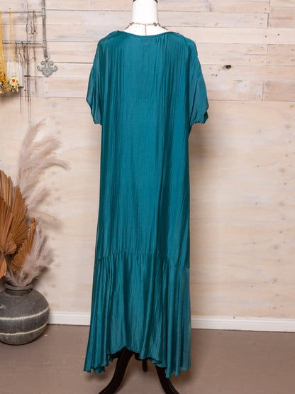 Turquoise Otomo Short Sleeve Dress
