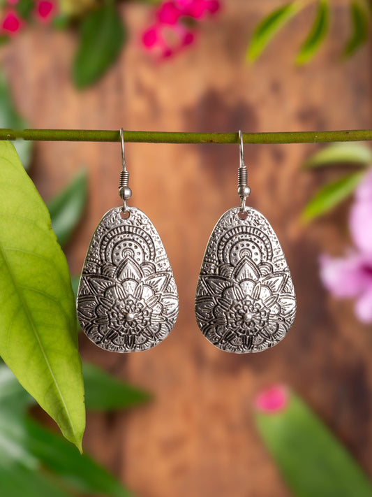 cast silver earrings