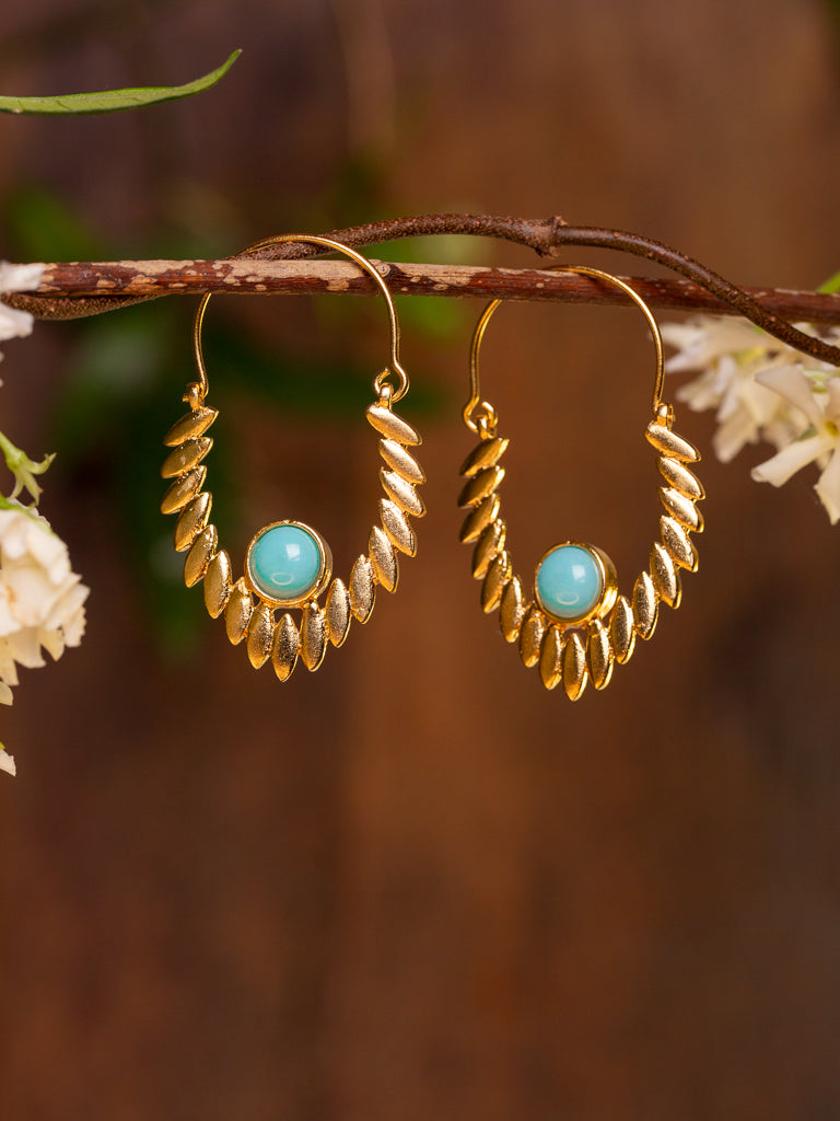 Gold & Turquoise Diadem Earring