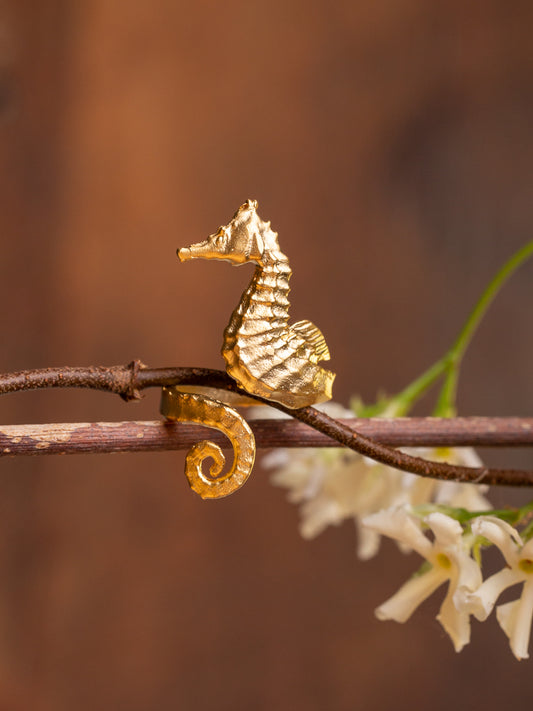 Seahorse Gold Ring