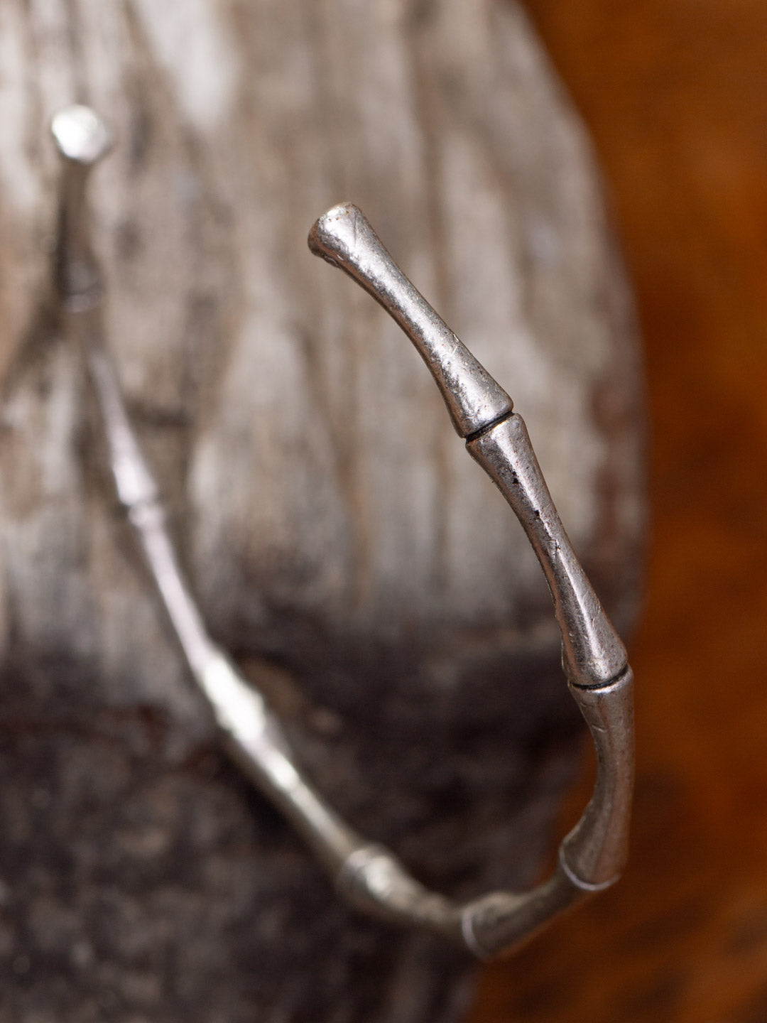 Bamboo Bangle Silver
