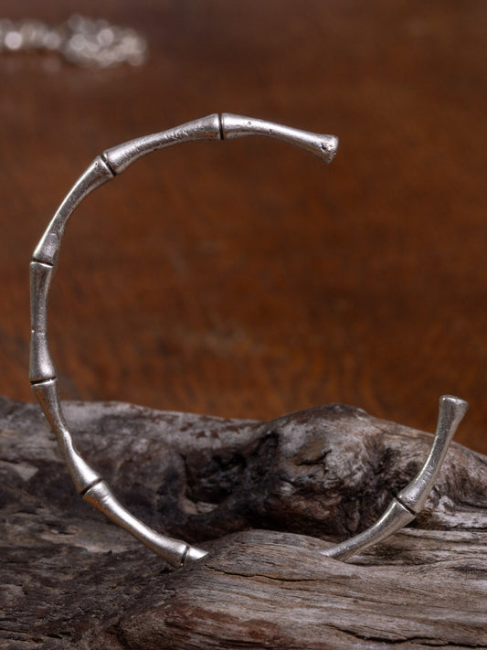 Bamboo Bangle Silver