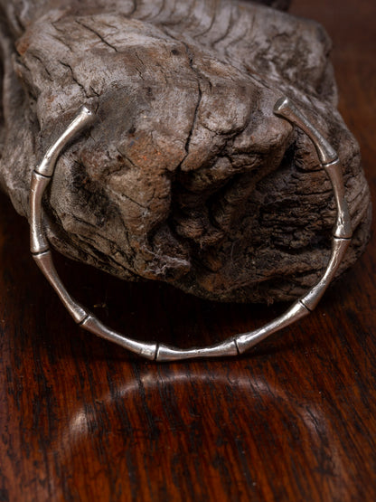 Bamboo Bangle Silver