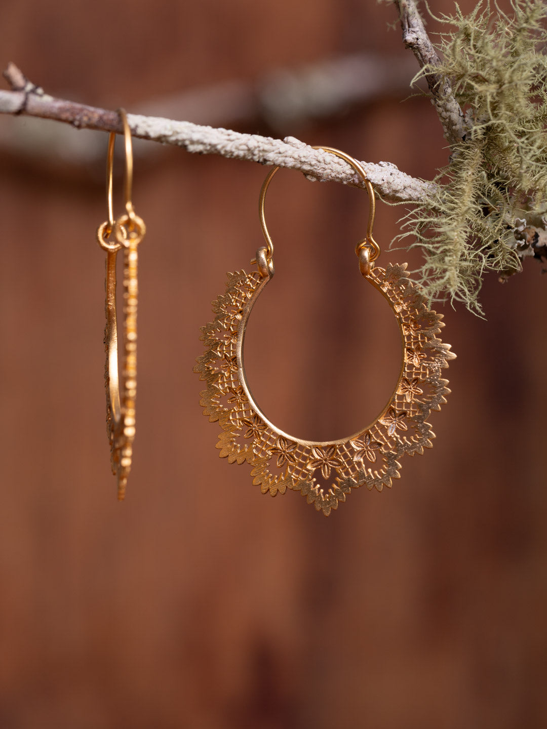 Gold Lacey Earring