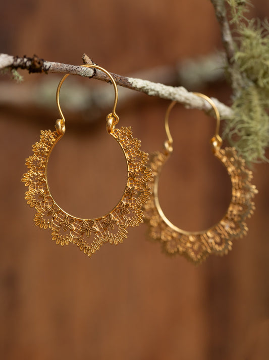 Gold Lacey Earring