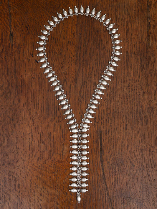 Silver Rain Tie Necklace