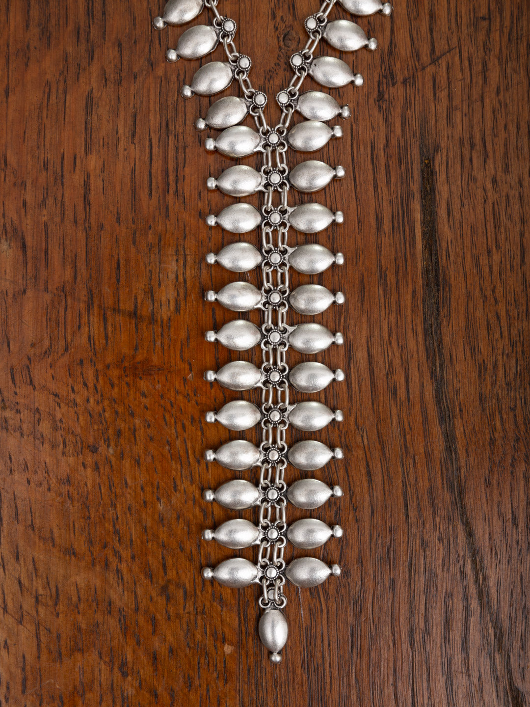 Silver Rain Tie Necklace