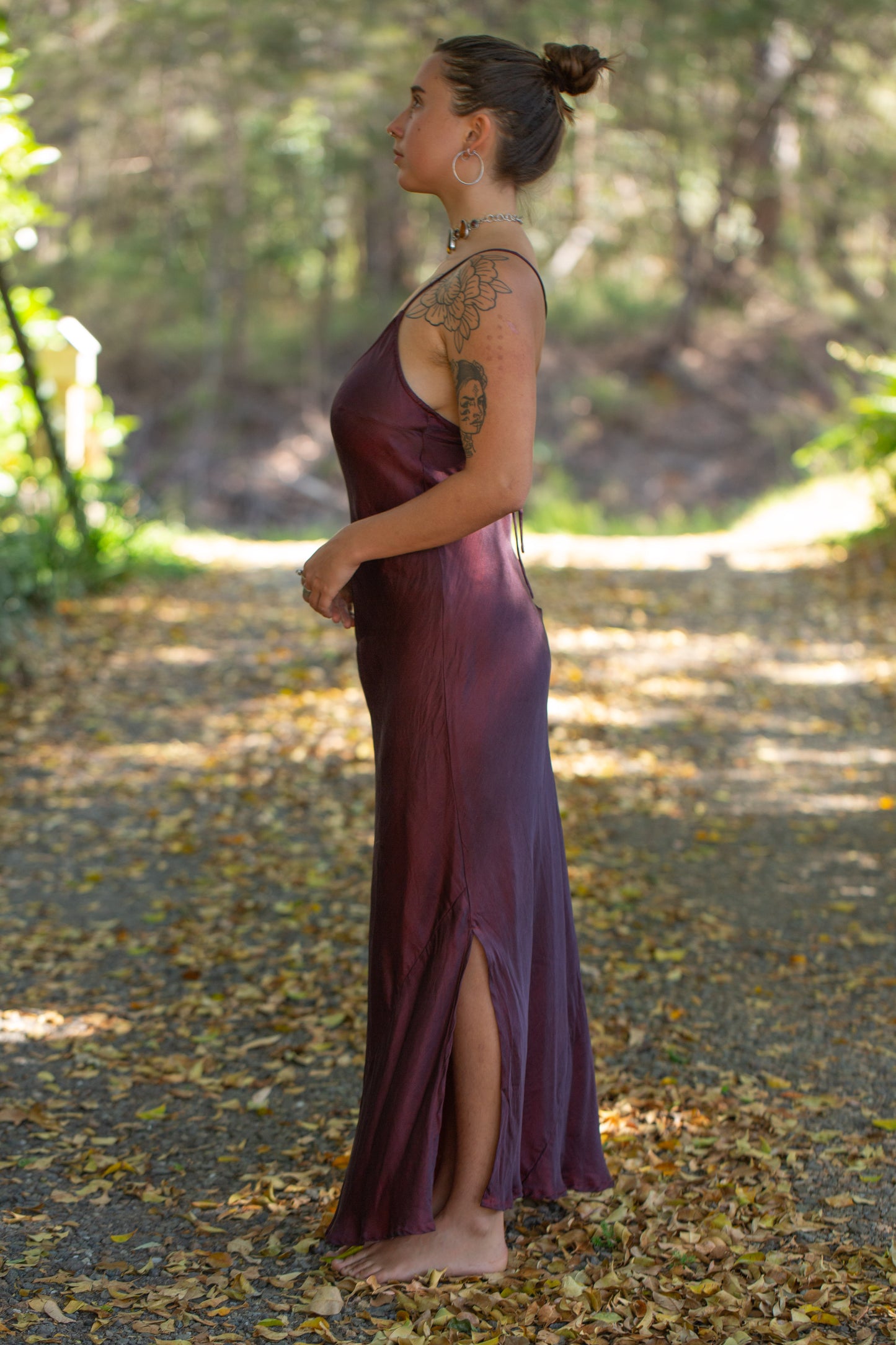 Amy Low Back Dress Bordeaux