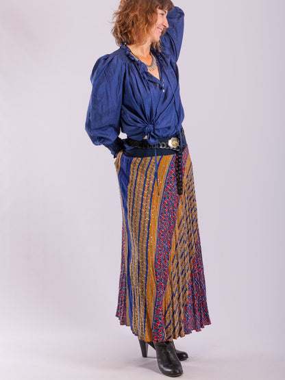 Daisy Silk Shirt – French Navy