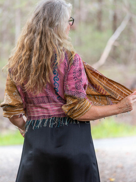 Boho Chic Jacket. Tan Musk Size 14