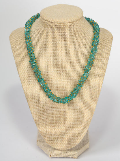 Sky Apatite & Gold Accent Necklace