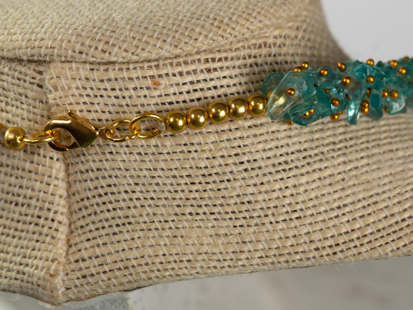 Sky Apatite & Gold Accent Necklace