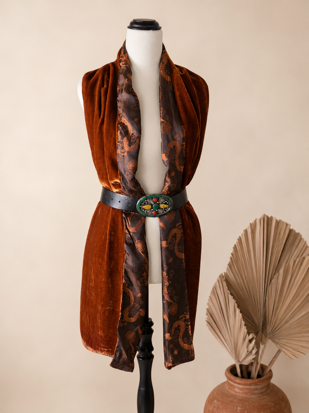 The Curated Edit - Silk Velvet Wrap and Mumbai Belt