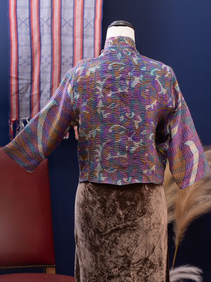 Boho Silk Chic Jacket. Lilac madness Size 8