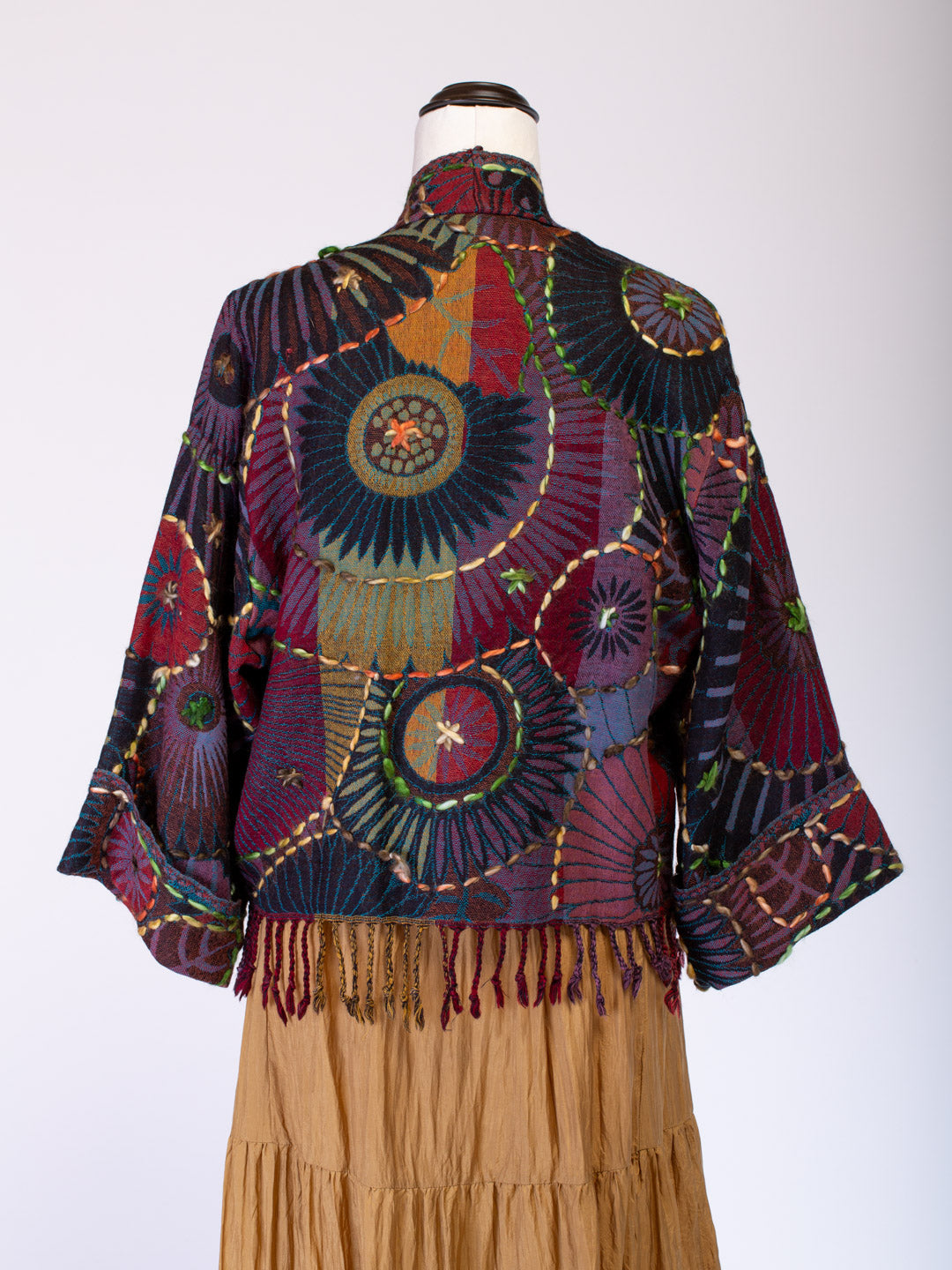 Kashmiri soft fringed wool jacket. Amara Size 12