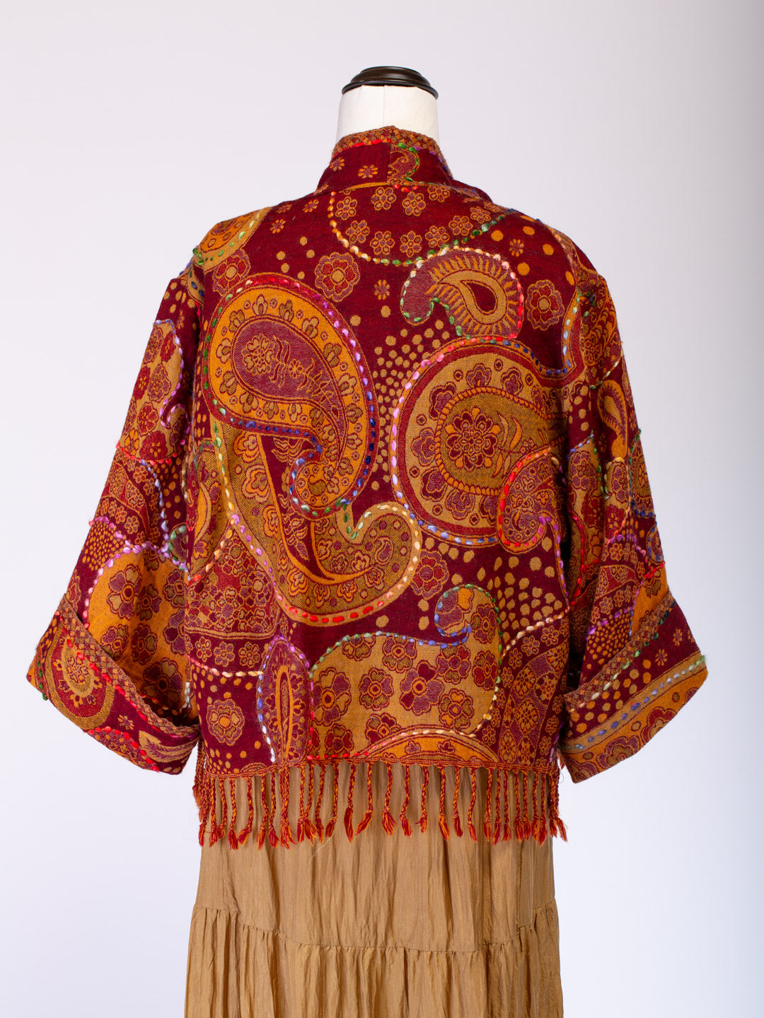 Kashmiri soft fringed wool jacket. Dal Lake Size 14