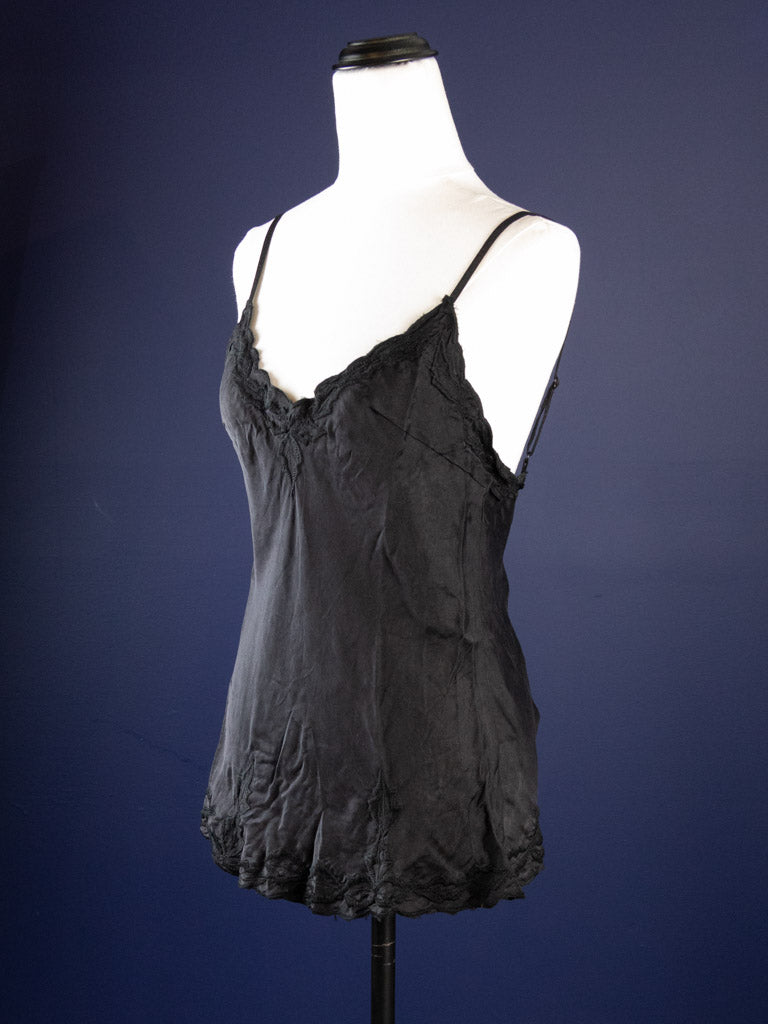 Marilyn Luxe Silk Satin Cami Black
