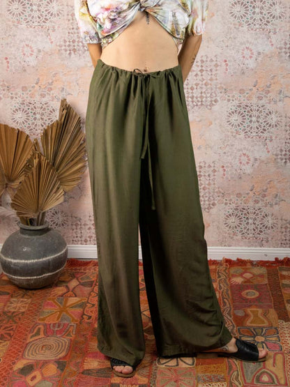 Lounge pants in silk-linen