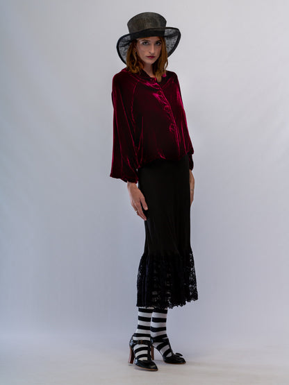 Pip Cropped Silk Velvet Jacket