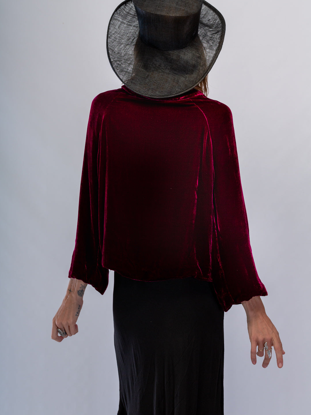 Pip Cropped Silk Velvet Jacket