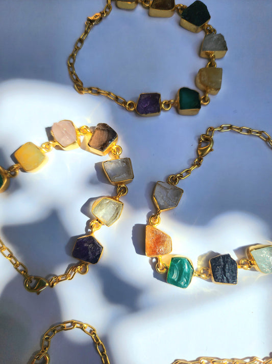 Raw Cut Crystal Bracelet