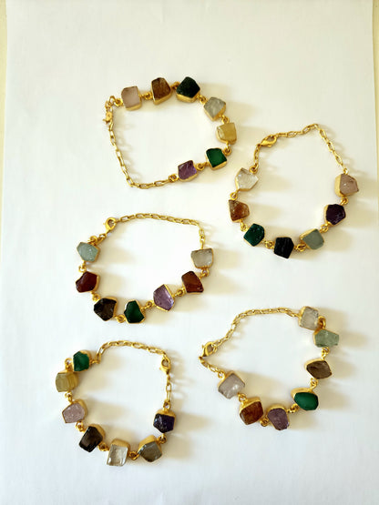 Raw Cut Crystal Bracelet