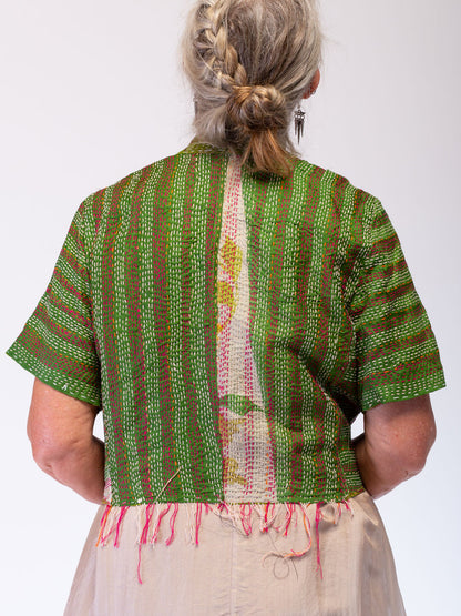 Boho Silk Chic Jacket. Grasslands Size 14