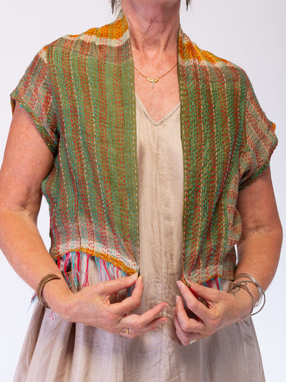 Boho Silk Chic Jacket. Compassionate Nature Size 12
