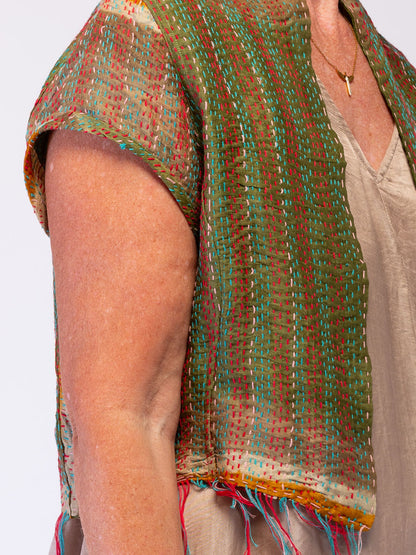 Boho Silk Chic Jacket. Compassionate Nature Size 12