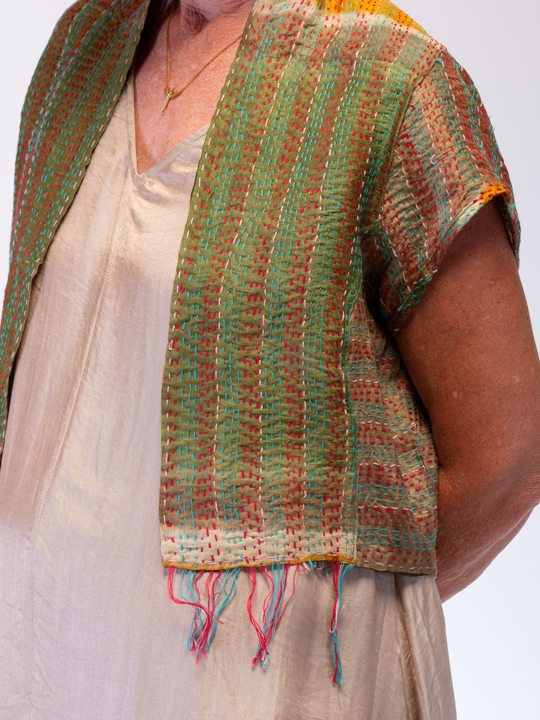 Boho Silk Chic Jacket. Compassionate Nature Size 12