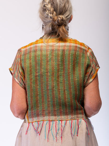 Boho Silk Chic Jacket. Compassionate Nature Size 12