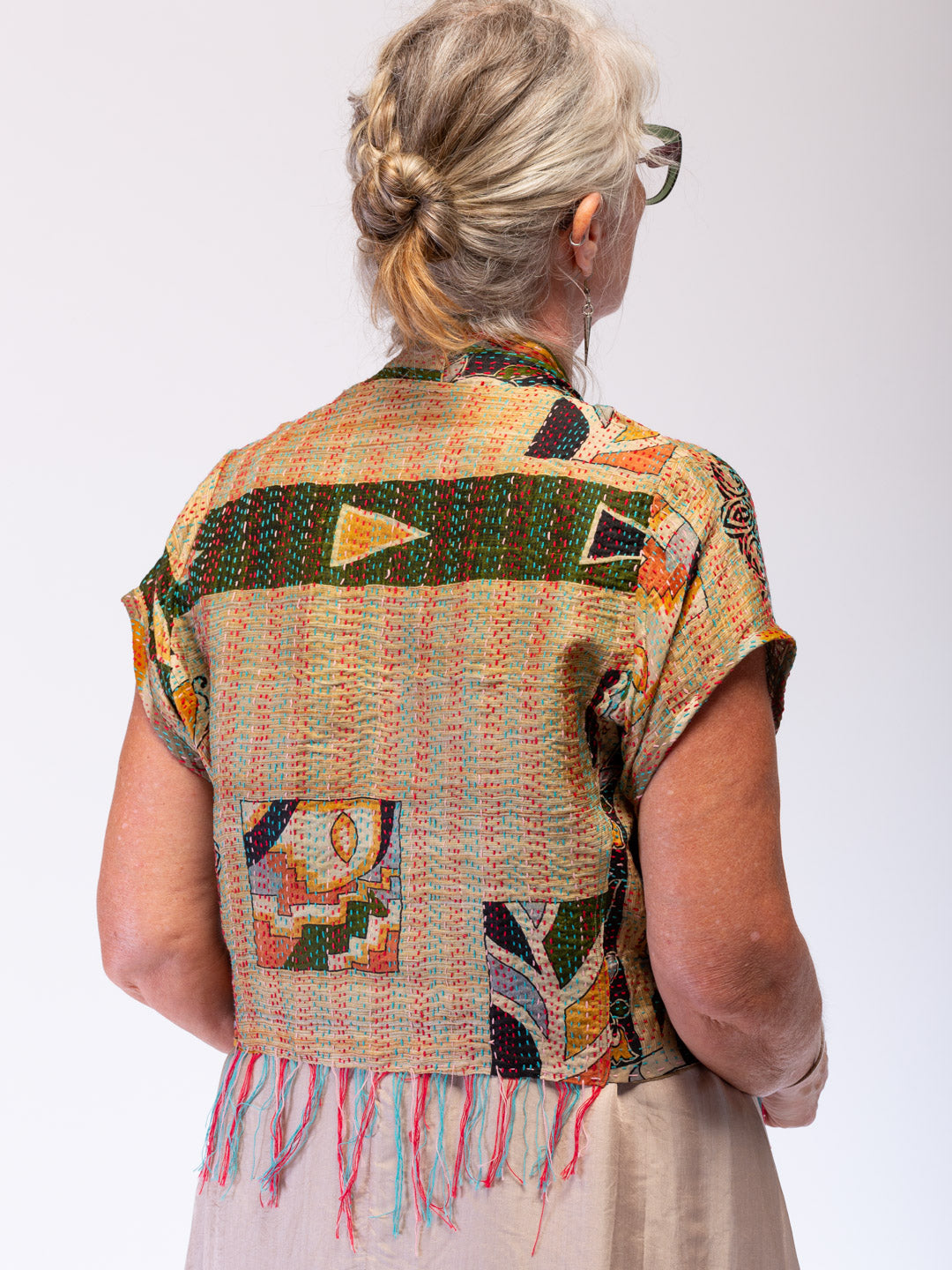 Boho Silk Chic Jacket. Compassionate Nature Size 12
