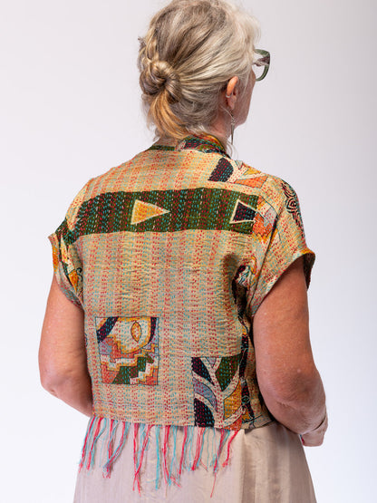 Boho Silk Chic Jacket. Compassionate Nature Size 12