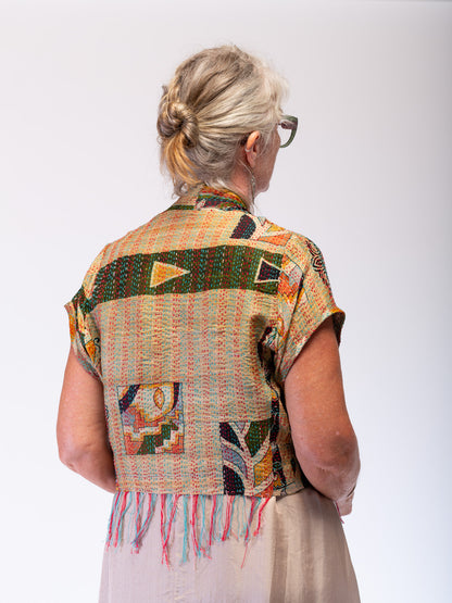 Boho Silk Chic Jacket. Compassionate Nature Size 12