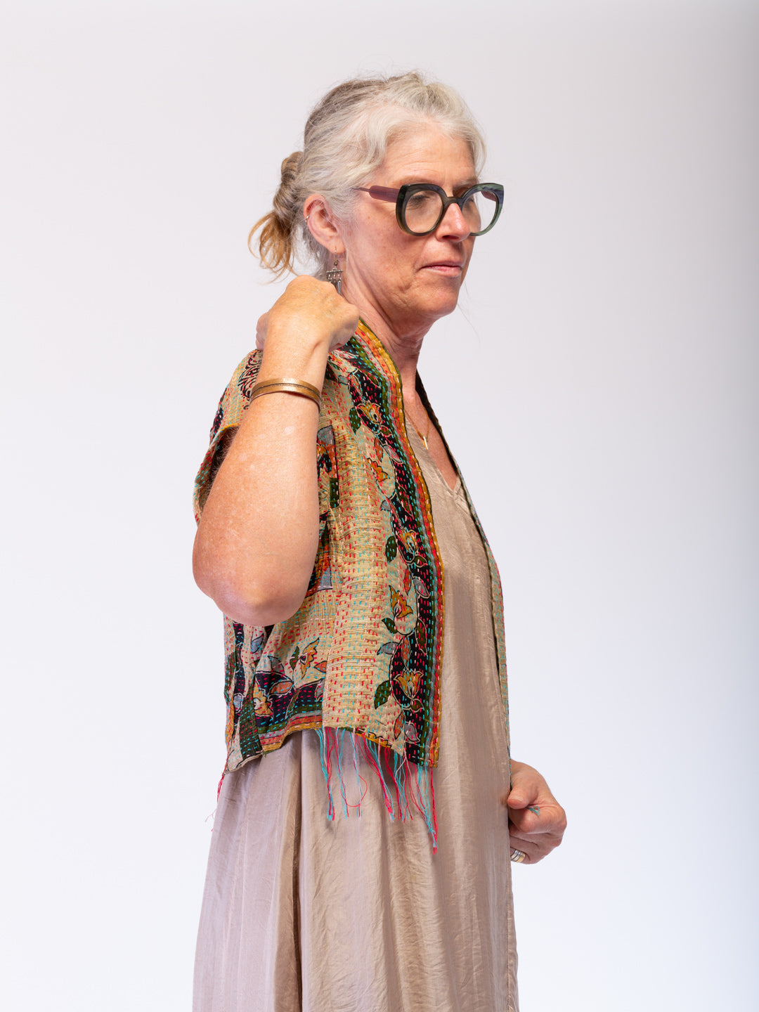 Boho Silk Chic Jacket. Compassionate Nature Size 12