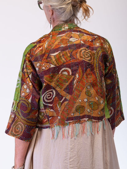 Boho Chic Jacket. Beatnik Botanical. Size 12