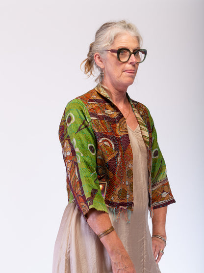 Boho Chic Jacket. Beatnik Botanical. Size 12