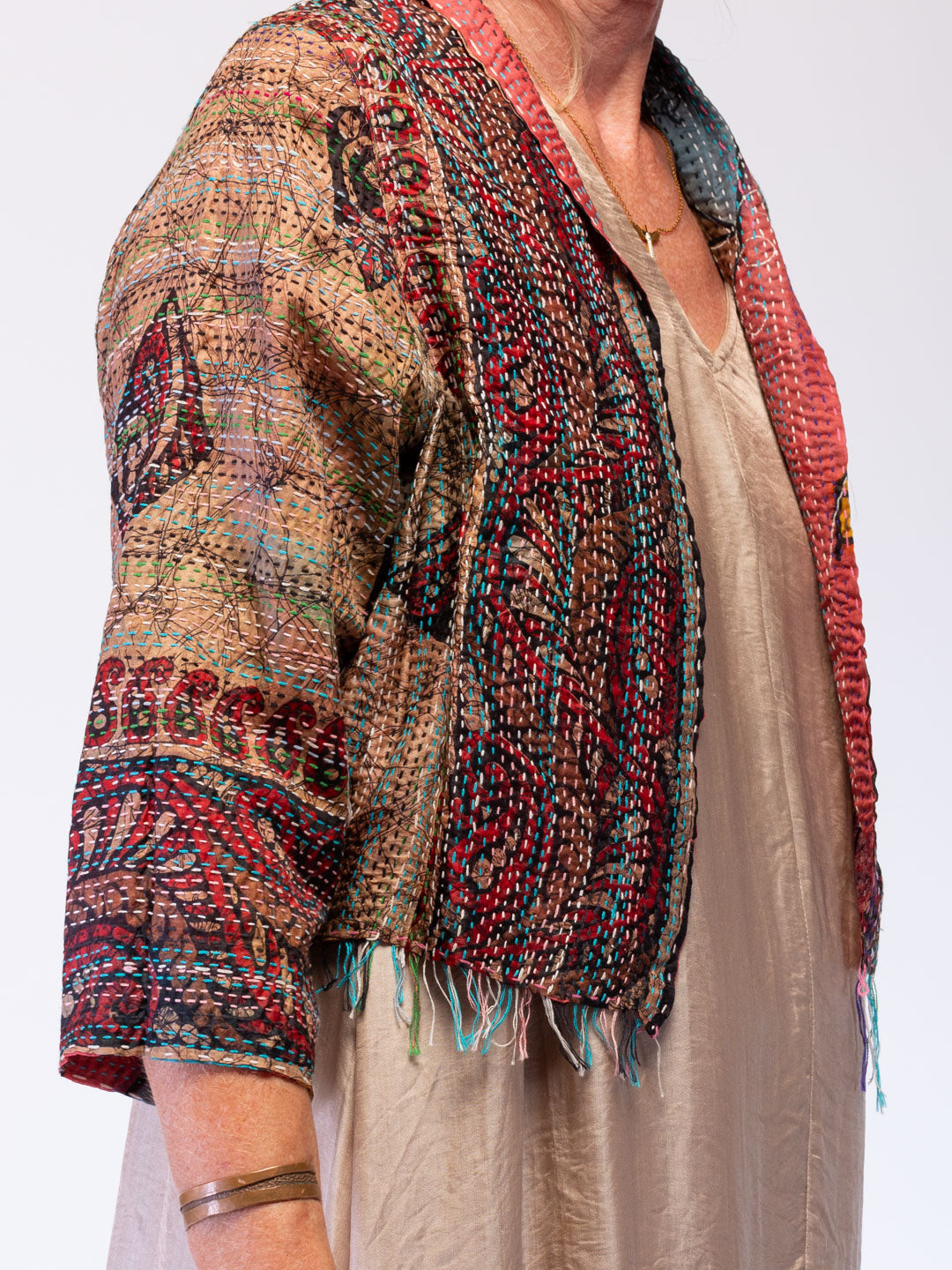 Boho Silk Chic Jacket. Stay True. Size 12