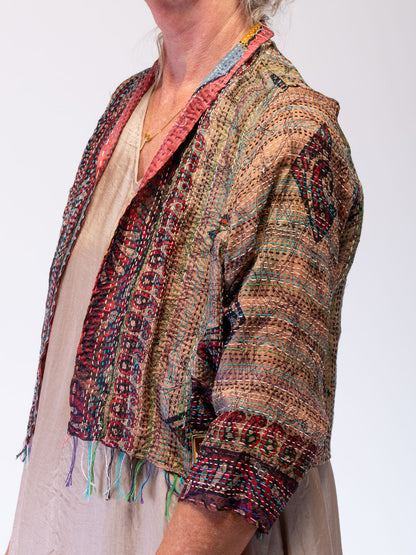 Boho Silk Chic Jacket. Stay True. Size 12