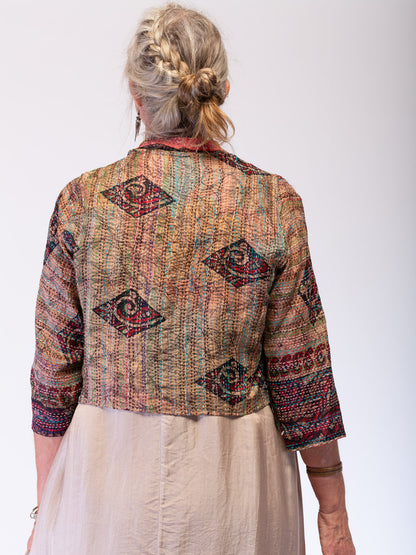 Boho Silk Chic Jacket. Stay True. Size 12