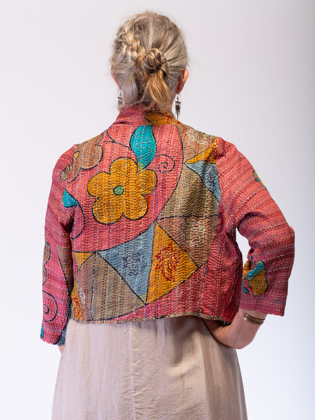 Boho Silk Chic Jacket. Stay True. Size 12