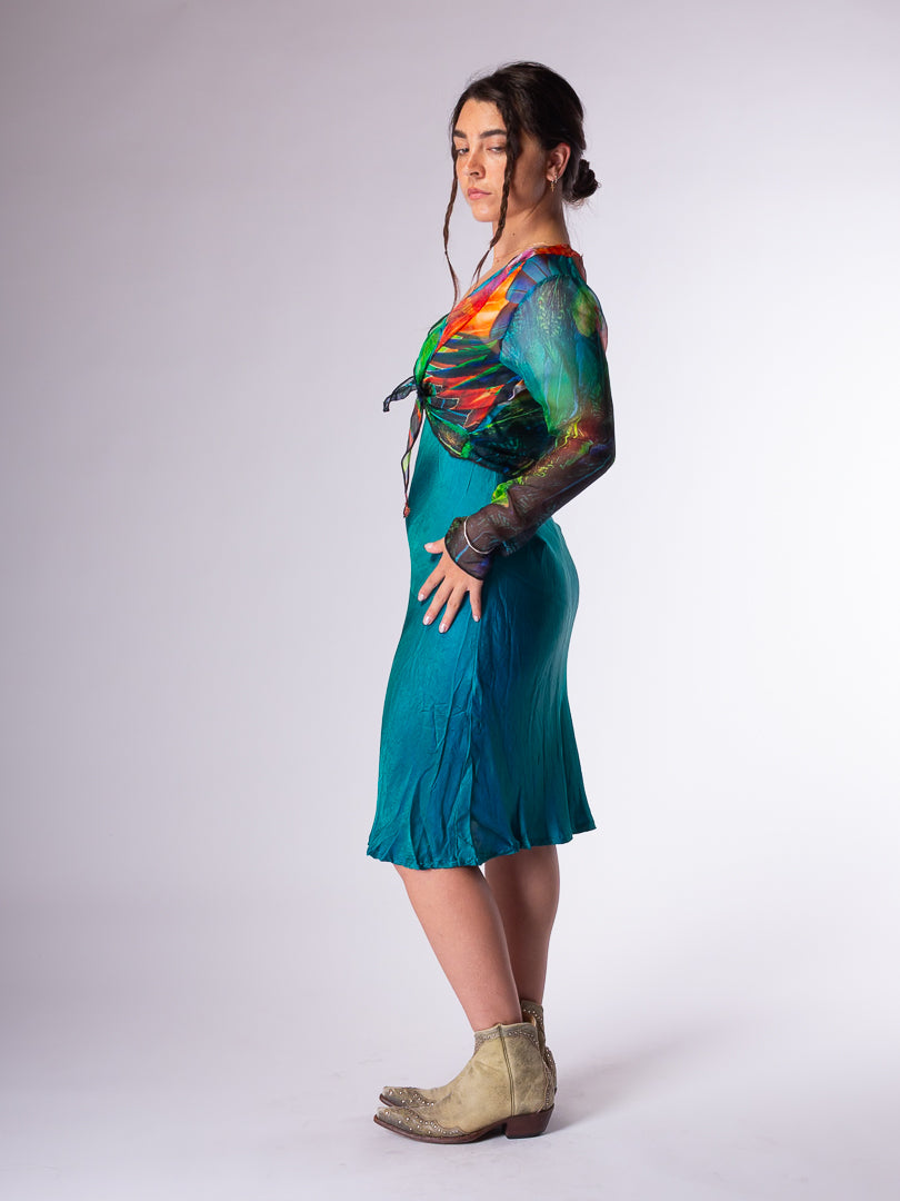 Silk Georgette Jacket Vivid Wing