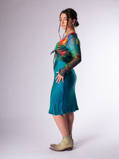 Silk Georgette Jacket Vivid Wing