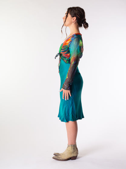 Silk Georgette Jacket Vivid Wing